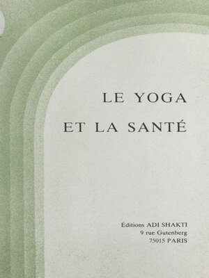 cover image of Le yoga et la santé